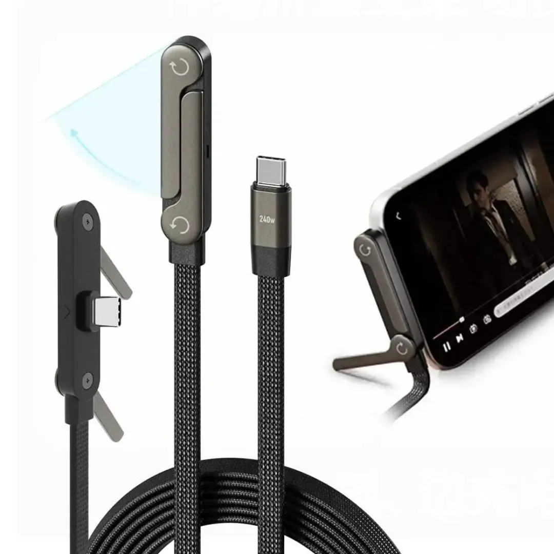 Câble Ultra-Rapide 240W avec Support Téléphone Intégré
